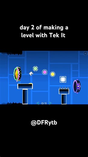 Making a level with Tek It #geometrydash #gd