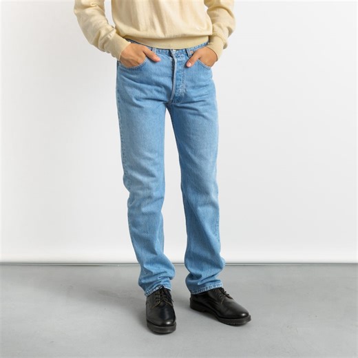 Size 32x32 Vintage Y2K Levis 501 Jeans Blue High Waisted 1990s Levi's Light Washed Jeans Levi's Straight Cut Jeans Made in USA - Etsy