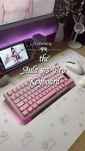 ❀ thank you aula for sending me this keyboard, I’m actually so in love w/ it!!! @Aula If you’re someone who loves having various customizing features for your setup then I highly recommend the Aula s75! #whitesetup #cutesetup #keyboard #tecktok #tiktokshopholidayhaul