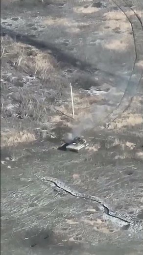 Russian BMP-2 tank is blown up by a Ukrainian land mine in the Luhansk region