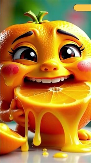 Orange Eat Orange |Ai animation cartoon Fruits Cartoon