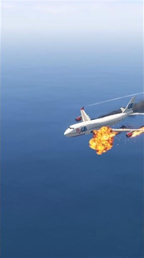 Airplane Mid Air Engines Failure.#aviation #boeing747