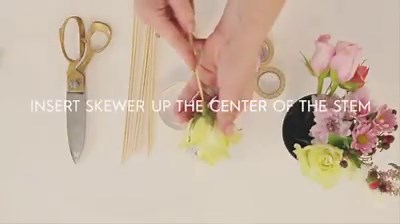 8.6K views · 42 reactions | Whether you use it as cocktail stirrers at your wedding or decor at your next birthday, there are so many uses for this simple floral DIY! Videography: Elysium Productions | Style Me Pretty | Facebook