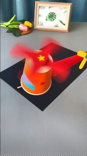 How to Make Spinning Paper Helicopter 🚁 | Easy Paper Craft for Kids | DIY Helicopter #shorts