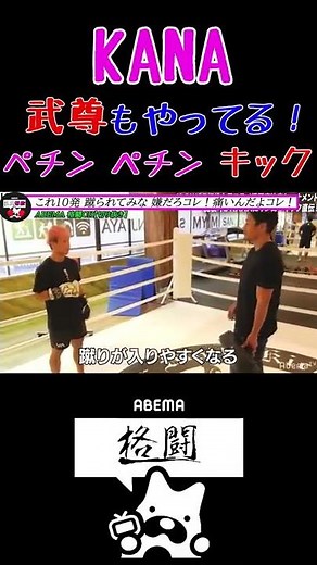 【KANA】これ10発 蹴られてみな 嫌だろコレ！痛いんだよコレ！武尊もやってる！ぺチン ぺチン インローキック！【K-1】【格闘技】【魔裟斗】【k-1女子】【女子格闘技】 #Shorts