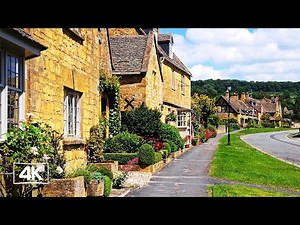 Relaxing Walk in Broadway Cotswolds - The Most Beautiful Village in England 4K