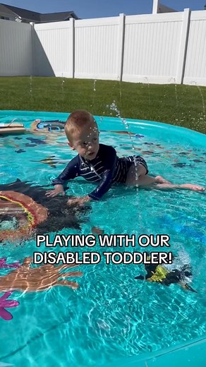 Swimming with Cerebral Palsy! Look at him sitting up 🥹❤️‍🔥 | Rachel Renee Hughes