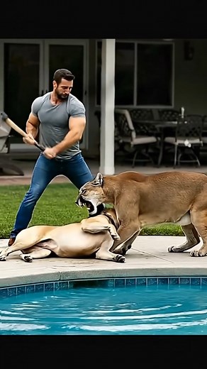 Man Saves Dog From Vicious Cougar Attack 🐾 #cougar #dog A terrifying moment caught on camera as a cougar attacks a pet dog. Watch the shocking wildlife encounter as a brave man runs to the rescue. This is an intense animal attack where the owner fights the predator to save his loyal companion. This dramatic animal rescue shows the incredible bond between a man and his dog. Witness the courage in this real-life survival situation. This unbelievable footage captures the danger of wild animals in 