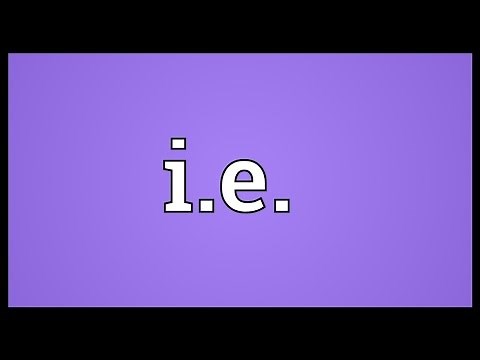 I.e. Meaning