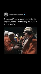 On December 1, 1990, workers from the British and French sides of the Channel Tunnel project achieved a historic breakthrough, meeting 40 meters (131 feet) below the English Channel in the service tunnel. British and French tunnel workers were digging towards each other, utilizing advanced Tunnel Boring Machines (TBMs) guided by computerized systems and lasers to maintain accuracy. This event marked a significant milestone in the construction of the Channel Tunnel, often referred to as the "Chun