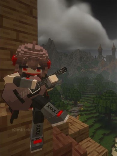 Aria Math (Guitar Version) Slowed + Reverb, Let's take a breath, Day 16 #minecraft #relaxing #shorts