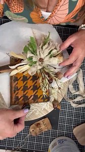 Super cute vintage/ primitive houndstooth DIY Scarecrow hat from scrap wood. #crafts #diycrafts #diydiy | Grace and Tattered Lace