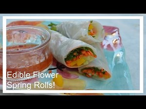 Edible Flower Spring Rolls - Twin Chefs