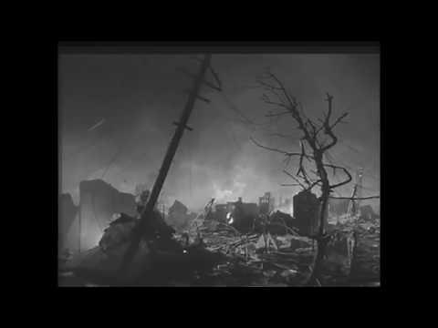The aftermath of Godzilla's attack (1954)