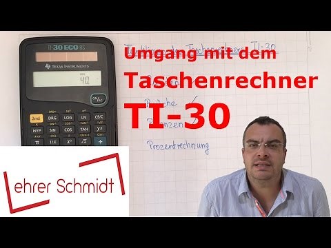 Using the TI-30 calculator | Mathematics | Lehrerschmidt
