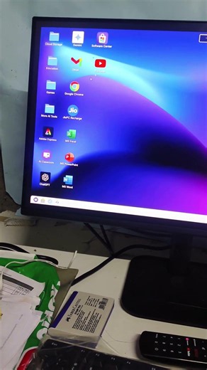 Jio Pc😅 setup 💻 Jio pc unboxing.Jio pc free trail. #jiopc #computer #minipc