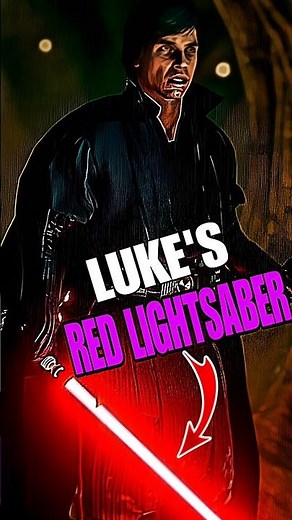 Why Luke Skywalker Used a RED Lightsaber 😱 After becoming the Jedi Grandmaster? #starwarlore