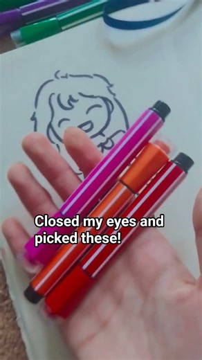 3 colors only challenge❤️💫 #art #drawing #art #artwork #artist #cute #girl #challenge #trending