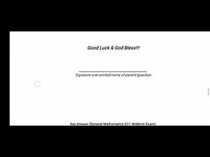 General Mathematics Midterm Exam 2022-2023 with TOS and Answer Key