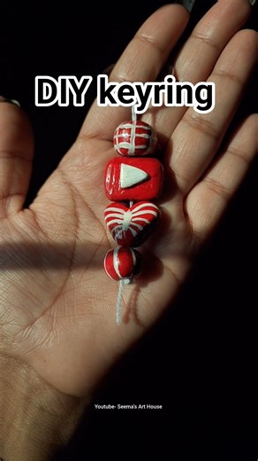Handmade Clay Keyring | #diy #handmade #shortsfeed