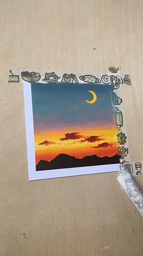 Sunset Drawing Tutorial with Crayons