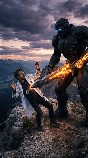 Scientist vs. Alien Tech: The Ultimate Stand! 🛡️🤖🔥 #scifi #viral #shortsfeed