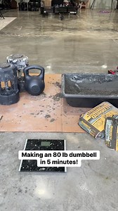 178K views · 512 reactions | 80 lb dumbbell in 5 minutes! 勞(Rock Weights) $29 for mold. $4 for concrete. Saves $100! #rockweights #workout #garagegym #fitness #crossfit | Jordan Flom | Facebook