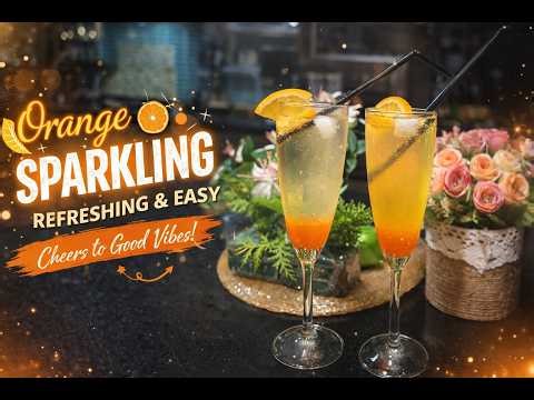 homemade Orange Sparkling Drink/Easy orange Drink