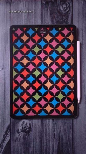 Colored Star Pattern Style art #shorts #procreatetutorials