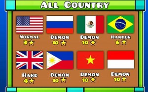 (转载/Partition Zion)All Country Level | Geometry Dash