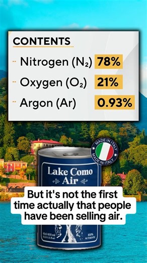 For €11 (approximately $15), you can purchase a can of “100% authentic” Lake Como air, offering a unique souvenir from one of Italy’s most scenic locations — but Tony Dokoupil has some doubts. #Travel #souvenir | CBS Mornings