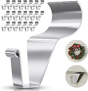 Antimbee Heavy-Duty Stainless Steel Siding Hooks,20 Pack Vinyl Siding Hooks Hanger,No Hole Siding Hanging Hanger for Hanging on Patio,Vinyl Siding Clips Applicable to Outdoor or Holiday Decoration