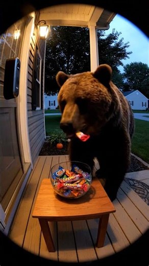 This Trick Or Treater Was Not Welcome #shorts #animalshorts #bears