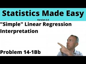 Statistics Module 14 V2 - Simple Linear Regression, Problem 14-1Bb