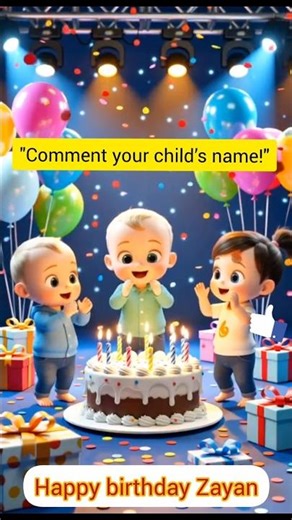 Beautiful Family Birthday Celebration 🎂🎉 | 3D Cartoon Party Animation