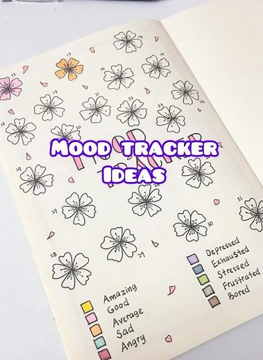 Mood tracker ideas....❤️ | Bullet journal.... 🌸