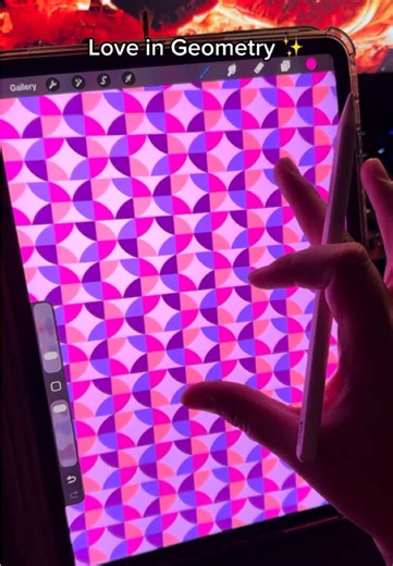 What’s your favorite pattern??✨ App: Brush it #brushit #procreatebrushes #digitalarttiktok #drawingprocess #geometry
