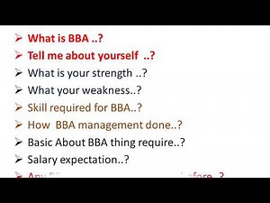 bba interview questions and answers for freshers