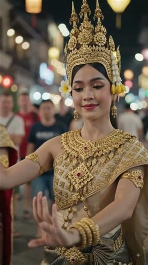 Khmer Apsara Dancing at Work Street | The Grace of Cambodia's Timeless Cultural Heritage 🇰🇭