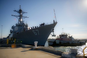 Norfolk-based USS Cole assists in U.S. response to Iranian missile attack