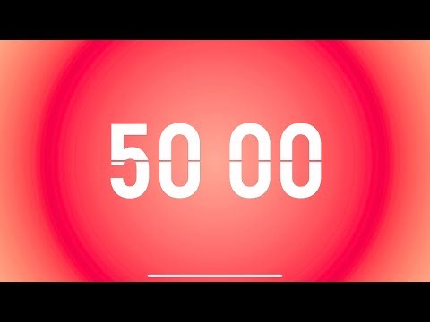 50 minutes Timer Pink Aura 🩷 Flip Clock with Simple Beeps 🔔