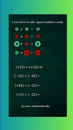 Integer Addition Made Easy 🔢 | Same Sign & Different Sign Trick