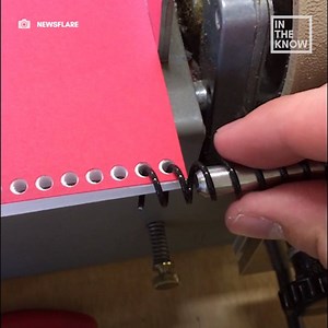 You'll never look at a spiral notebook the same after you watch this mesmerizing process video 😍 (via In The Know) | Yahoo