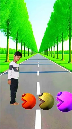 new wait me I jump all colour Pacman vs monster pack-man #pacman #tiktok #shorts