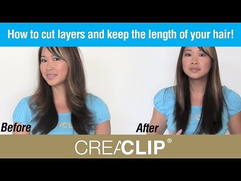 How to cut layers and keep the length of your hair! Womens Layer Cut and side BANGs