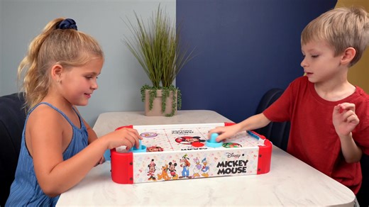 🏒✨ Get ready to bring the excitement home with the officially licensed Mickey Mouse Wood Air Hockey Table! 🎉 Its vibrant graphics and smooth surface make it a blast for friendly matches and fast-paced fun. Perfect for keeping the kids entertained during game nights or after school! 🏠❤️ It's super easy to assemble and built to last, making it a delightful addition to any playroom! Who's excited for some air hockey action? 🙋‍♂️🙋‍♀️ #MickeyMouse #AirHockey #FamilyFun #GameNight #DisneyMagic