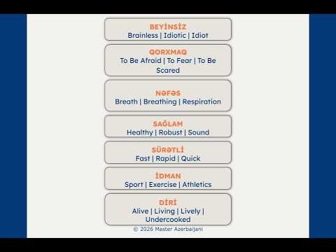 Azerbaijani Weekly Recap: Adrenaline-Fueled Survival #languagelearning #azerbaijan