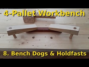 4-Pallet Workbench part 8 - Bench dog holes and wooden holdfasts
