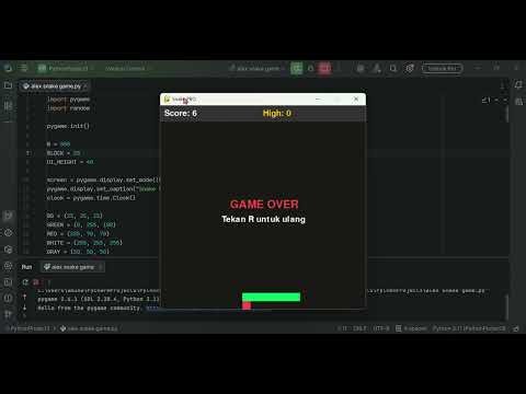Demo Project PBO Pygame - Alexandria Cinta Rahmadhani - 25051204019 - TIB - Snake Game