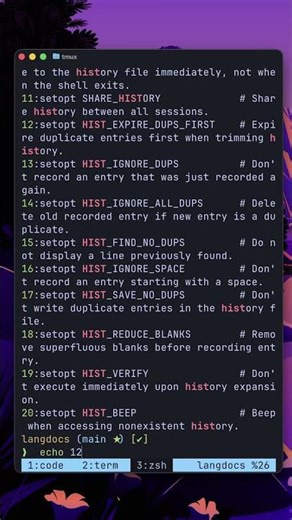 ZSH - How to NOT save a command in the history - .zsh_history
